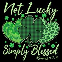 Cute St. Patrick's Day Not Lucky Simply Blessed Romans 4: 78 Wool Snapback Cap