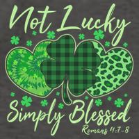 Cute St. Patrick's Day Not Lucky Simply Blessed Romans 4: 78 Vector Backpack