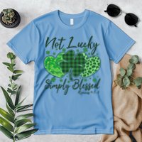 Cute St. Patrick's Day Not Lucky Simply Blessed Romans 4: 78 Premium T-Shirt