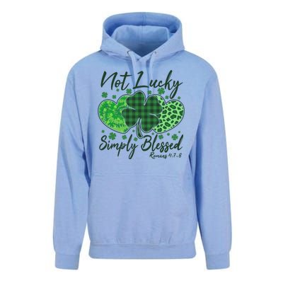 Cute St. Patrick's Day Not Lucky Simply Blessed Romans 4: 78 Unisex Surf Hoodie