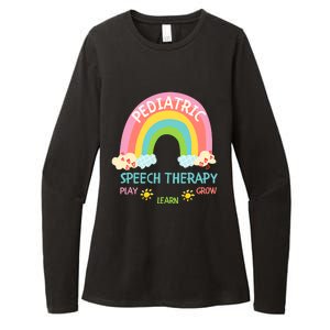 Cute Spring Pediatric Speech Therapy Slp Rainbow Therapist Gift Womens CVC Long Sleeve Shirt