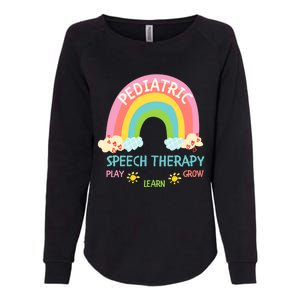 Cute Spring Pediatric Speech Therapy Slp Rainbow Therapist Gift Womens California Wash Sweatshirt