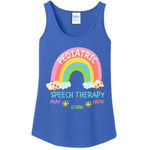 Cute Spring Pediatric Speech Therapy Slp Rainbow Therapist Gift Ladies Essential Tank