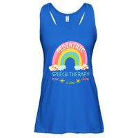 Cute Spring Pediatric Speech Therapy Slp Rainbow Therapist Gift Ladies Essential Flowy Tank