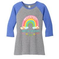 Cute Spring Pediatric Speech Therapy Slp Rainbow Therapist Gift Women's Tri-Blend 3/4-Sleeve Raglan Shirt