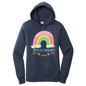 Cute Spring Pediatric Speech Therapy Slp Rainbow Therapist Gift Women's Pullover Hoodie