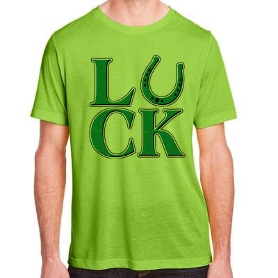 Cool St Patrick's Day Luck Lucky Horseshoe Adult ChromaSoft Performance T-Shirt