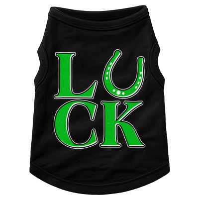 Cool St Patrick's Day Luck Lucky Horseshoe Doggie Tank