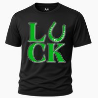 Cool St Patrick's Day Luck Lucky Horseshoe Cooling Performance Crew T-Shirt
