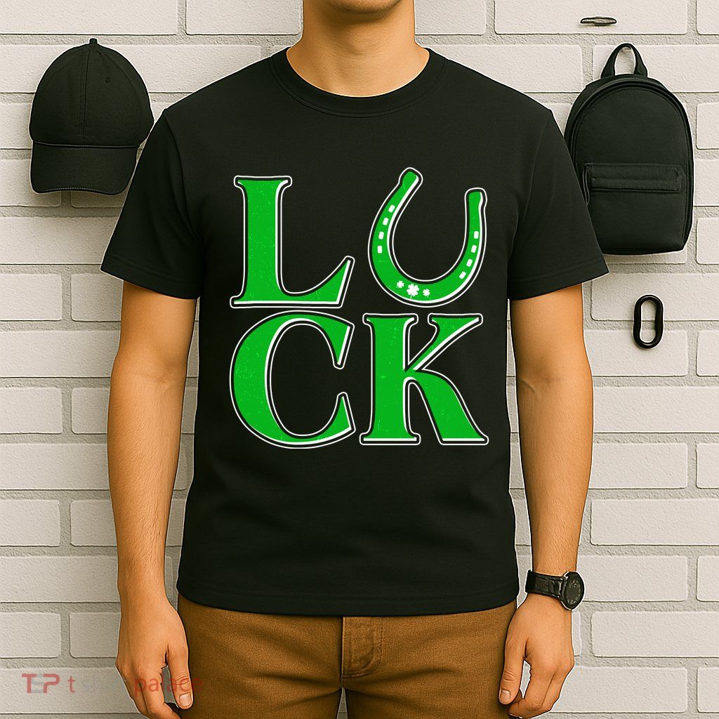 Cool St Patrick's Day Luck Lucky Horseshoe T-Shirt