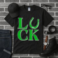 Cool St Patrick's Day Luck Lucky Horseshoe Tall T-Shirt