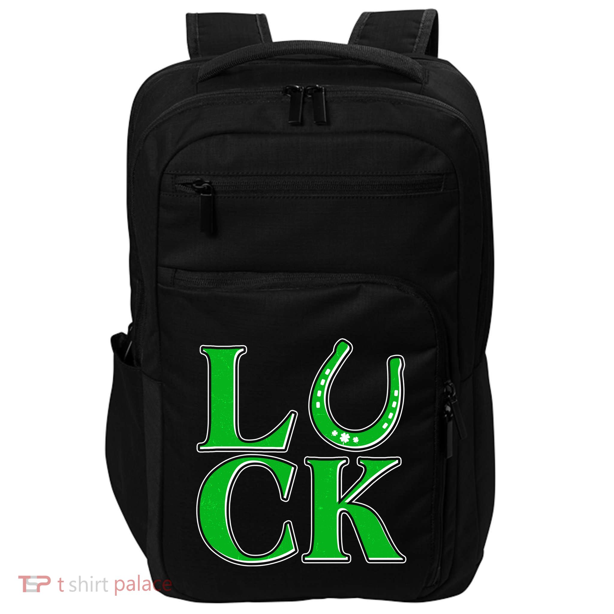 Cool St Patrick's Day Luck Lucky Horseshoe Impact Tech Backpack