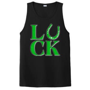 Cool St Patrick's Day Luck Lucky Horseshoe PosiCharge Competitor Tank