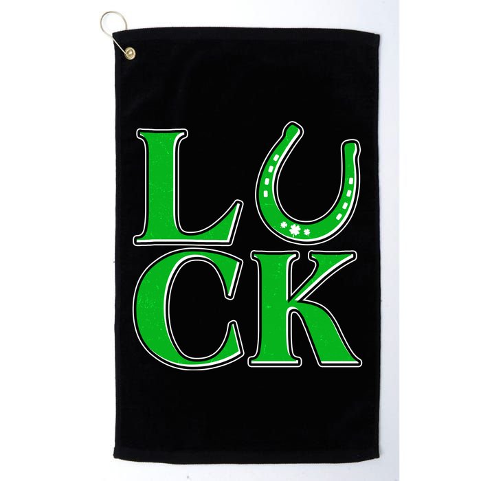Cool St Patrick's Day Luck Lucky Horseshoe Golf Towel