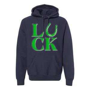 Cool St Patrick's Day Luck Lucky Horseshoe Premium Hoodie