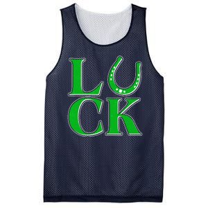 Cool St Patrick's Day Luck Lucky Horseshoe Mesh Reversible Basketball Jersey Tank