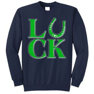 Cool St Patrick's Day Luck Lucky Horseshoe Tall Sweatshirt