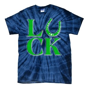 Cool St Patrick's Day Luck Lucky Horseshoe Tie-Dye T-Shirt