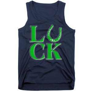 Cool St Patrick's Day Luck Lucky Horseshoe Tank Top