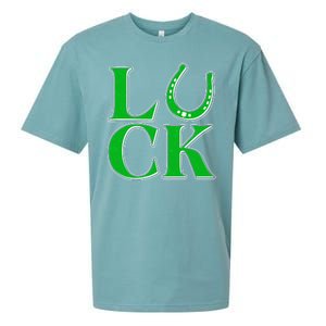 Cool St Patrick's Day Luck Lucky Horseshoe Sueded Cloud Jersey T-Shirt