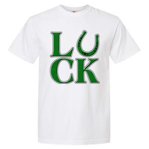 Cool St Patrick's Day Luck Lucky Horseshoe Garment-Dyed Heavyweight T-Shirt