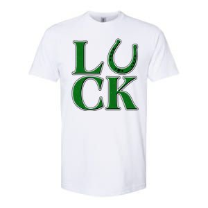 Cool St Patrick's Day Luck Lucky Horseshoe Softstyle CVC T-Shirt