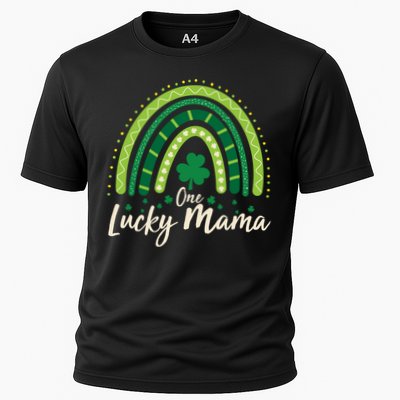 Cute St Patricks Day One Lucky Mama Green Shamrock Clover Rainbow Performance Shirt