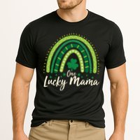 Cute St Patricks Day One Lucky Mama Green Shamrock Clover Rainbow Cooling Performance Crew T-Shirt