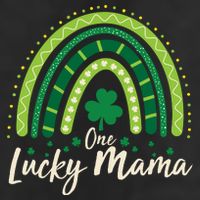 Cute St Patricks Day One Lucky Mama Green Shamrock Clover Rainbow Adult Drive Performance Visor