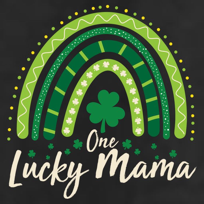 Cute St Patricks Day One Lucky Mama Green Shamrock Clover Rainbow Adult Drive Performance Visor