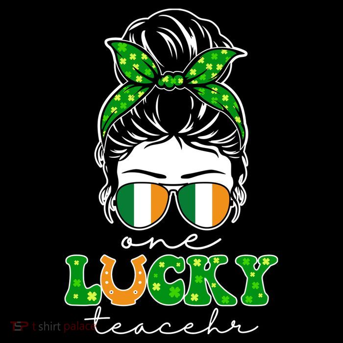 Cute St Patricks Day One Lucky Teacher Flatbill Hat