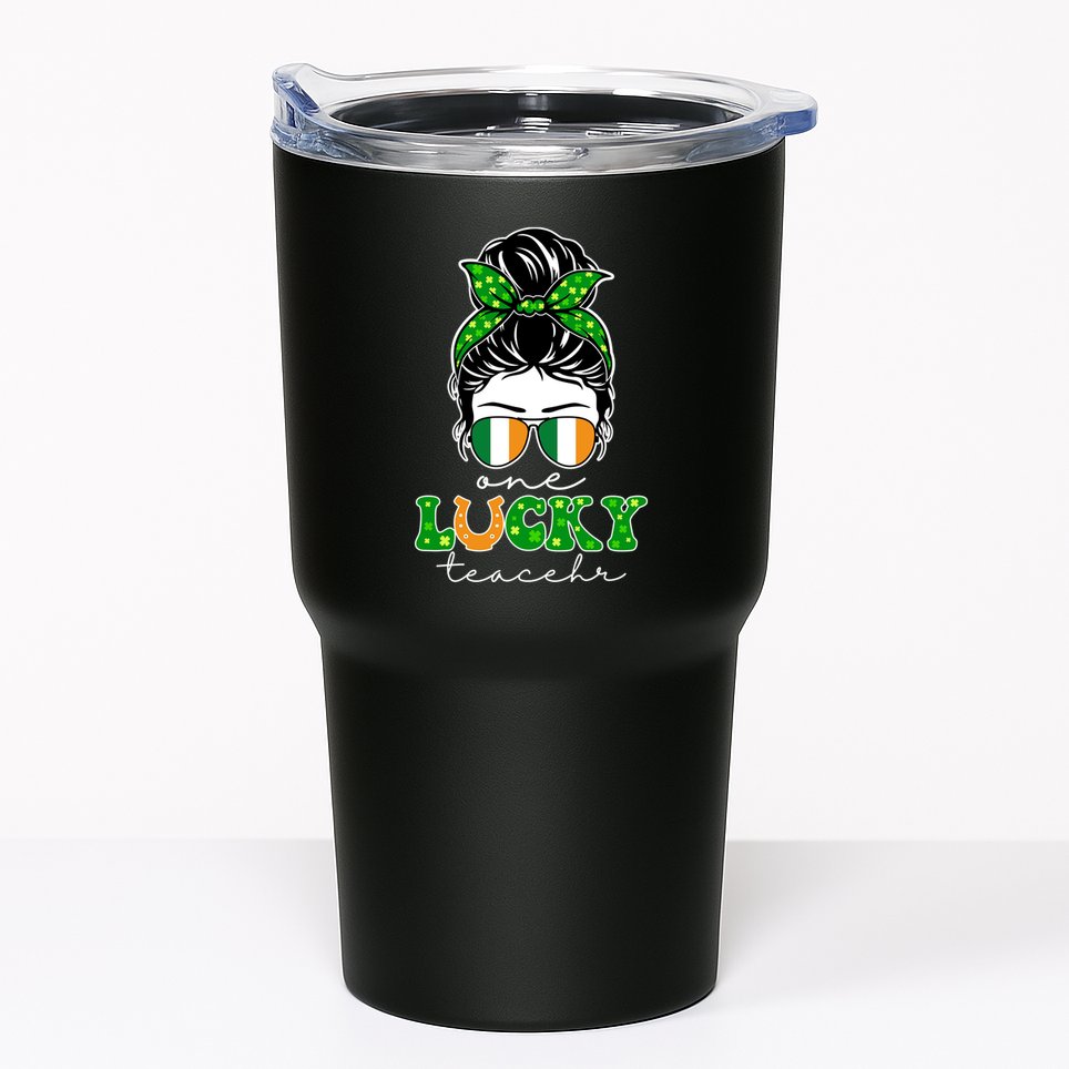 Cute St Patricks Day One Lucky Teacher Tumbler