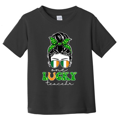 Cute St Patricks Day One Lucky Teacher Toddler T-Shirt
