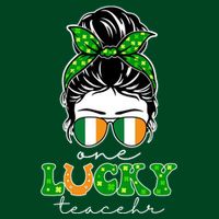 Cute St Patricks Day One Lucky Teacher Cooling Performance Crew T-Shirt