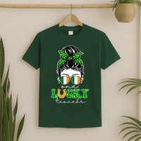 Cute St Patricks Day One Lucky Teacher T-Shirt