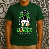 Cute St Patricks Day One Lucky Teacher T-Shirt