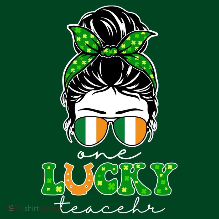 Cute St Patricks Day One Lucky Teacher T-Shirt