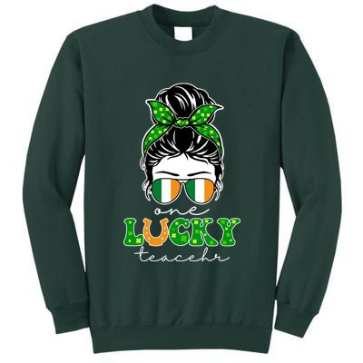 Cute St Patricks Day One Lucky Teacher Tall Sweatshirt