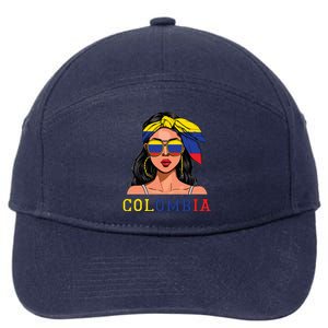 Colombianas Souvenirs Products Woman Flag Roots Colombia 7-Panel Snapback Hat