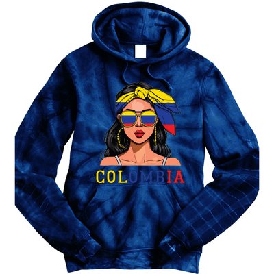 Colombianas Souvenirs Products Woman Flag Roots Colombia Tie Dye Hoodie