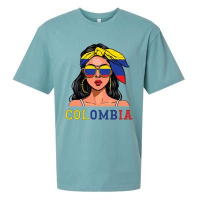 Colombianas Souvenirs Products Woman Flag Roots Colombia Sueded Cloud Jersey T-Shirt