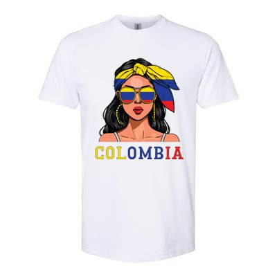 Colombianas Souvenirs Products Woman Flag Roots Colombia Softstyle CVC T-Shirt