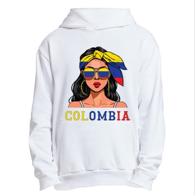 Colombianas Souvenirs Products Woman Flag Roots Colombia Urban Pullover Hoodie