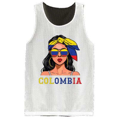 Colombianas Souvenirs Products Woman Flag Roots Colombia Mesh Reversible Basketball Jersey Tank