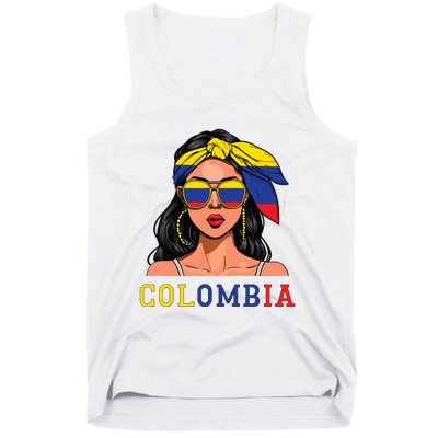 Colombianas Souvenirs Products Woman Flag Roots Colombia Tank Top