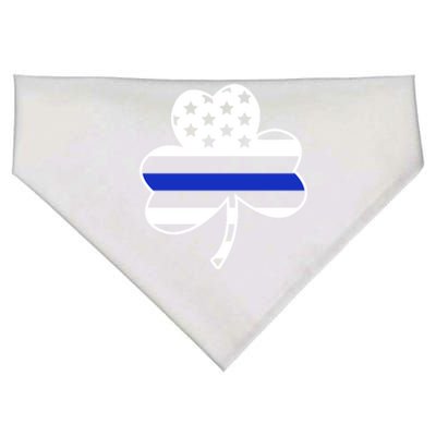 Cop St Patrick's Day American Usa Flag Irish Police Cool Gift USA-Made Doggie Bandana