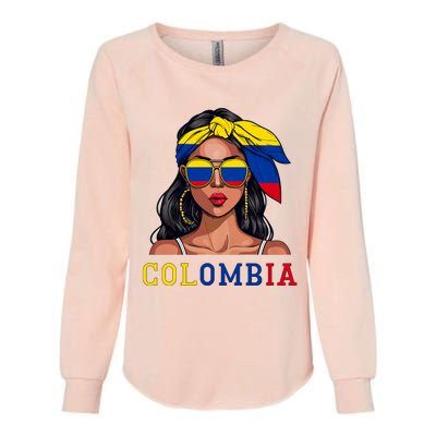 Colombianas Souvenirs Products Woman Flag Roots Colombia Womens California Wash Sweatshirt