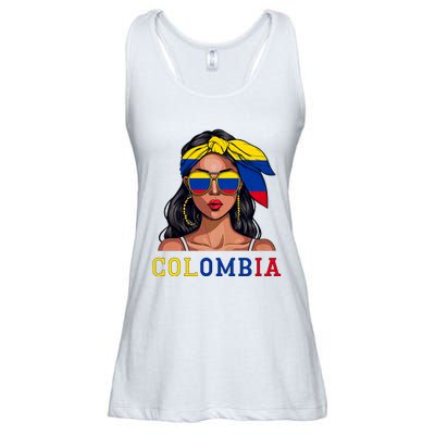 Colombianas Souvenirs Products Woman Flag Roots Colombia Ladies Essential Flowy Tank