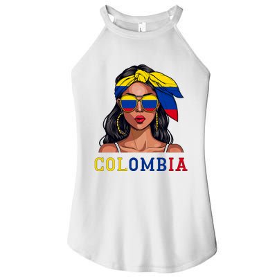 Colombianas Souvenirs Products Woman Flag Roots Colombia Women’s Perfect Tri Rocker Tank