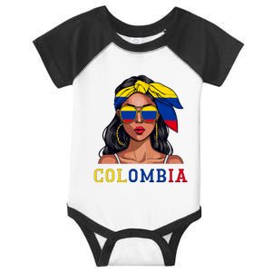 Colombianas Souvenirs Products Woman Flag Roots Colombia Infant Baby Jersey Bodysuit